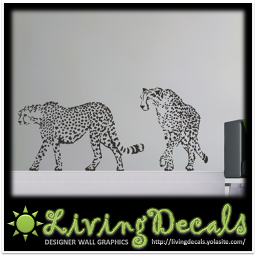 Vinyl Decals Wall Art Stickers - Abstract Cheetahs