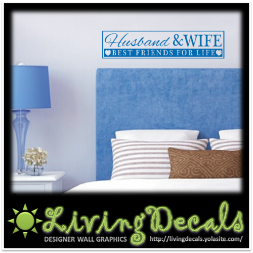 Vinyl Decals Wall Art Stickers - Husband & Wife