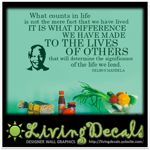 Vinyl Decals Wall Art Stickers - What Counts (Mandela Quote)