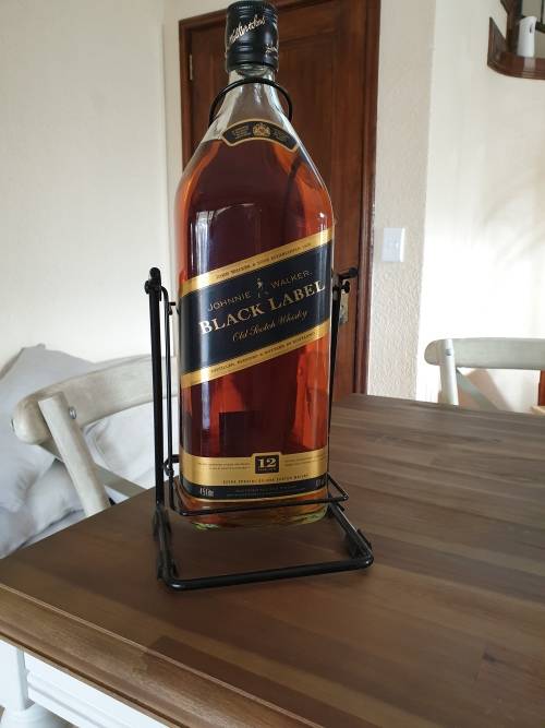 Johnny Walker Black Label 12 yr old 4.5L Bottle on stand UNOPENED