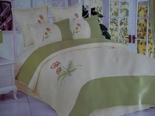 NEW ARRIVED!!! 6 PIECE QUEEN SIZE IMPORTED TOP QUALITY 100% COTTON EMBROIDED DUVET COVER SET