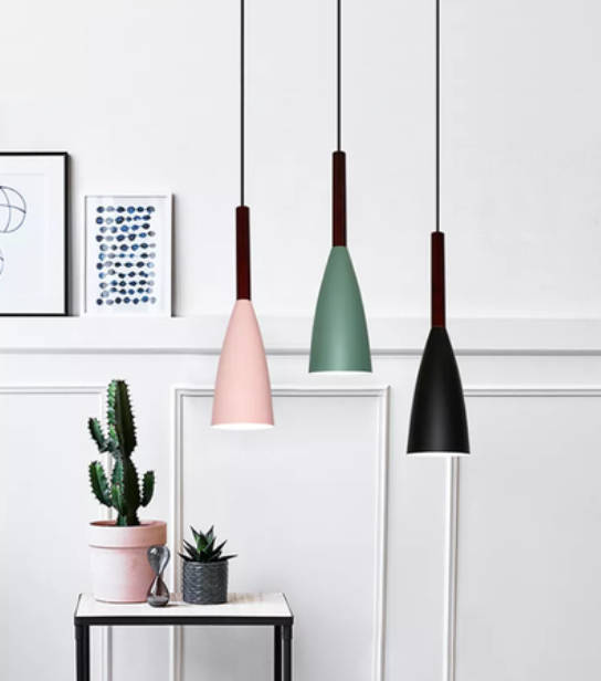 2 pack - Modern Tube Pendant Light Green - 6010