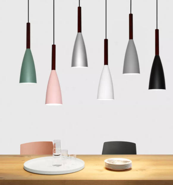 2 pack - Modern Tube Pendant Light Green - 6010
