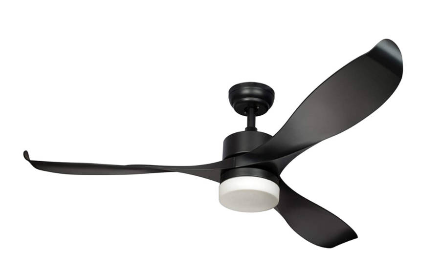 52 Inch Black ABS Ceiling Fan With Remote Control - display model