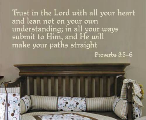 Vinyl Decal - Trust In The Lord - Christian Wall Art