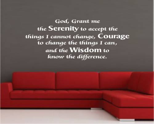 Vinyl Decal - God Grant Me The Wisdom - Quote - Wall Art