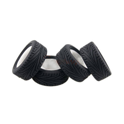 * 1/10 RC Car * Set of 4pc Rubber Tires Tyres with Foam Inners * Tamiya/HPI * Free Shipping! *