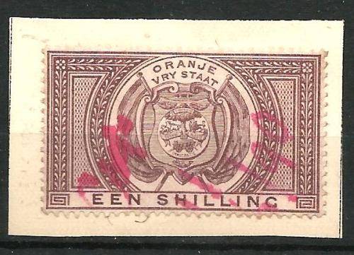OFS REVENUE VERY NICE USED 1SH ON PIECE CANCELLED IN RED