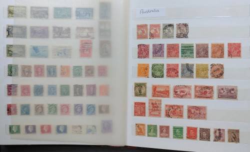 LARGE 16PG STOCKBOOK IN GOOD CONDITION WITH BR COMMONWEALTH - LOTS OF SETS / VALUE