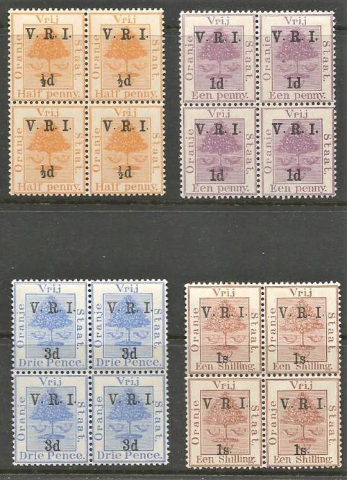 OFS 2ND OCCUPATION MINT BLOCKS HIGH CV LOT - SOME VARIETIES