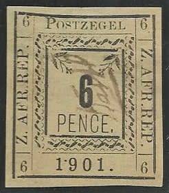 PIETERSBURG 6D - RARE STAMP WITH VARIETIES