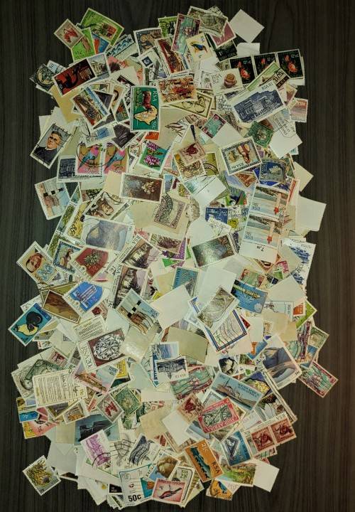 SA UNION AND REPUBLIC STAMPS - 1000`S, IN SHOEBOX, NOT CHECKED