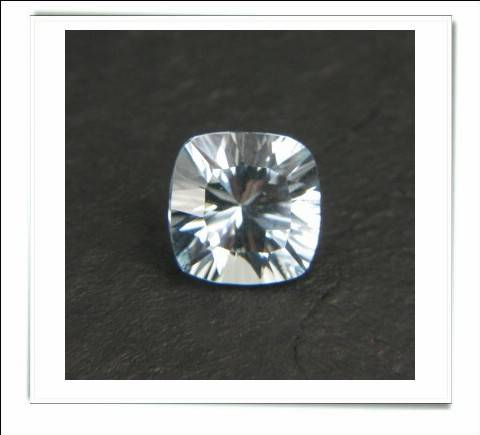 CLEARANCE SALE - Natural Aqua Blue Topaz Concave Cushion Facet - 1.75cts!