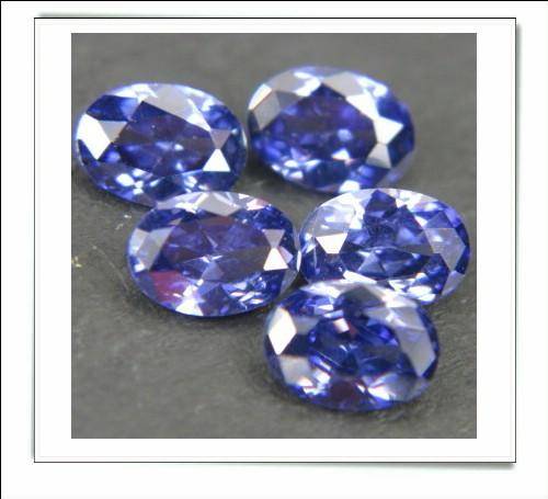 GEMZONE - Created Tanzanite Oval Facets - 1.10cts avg. each - 49 pcs on offer!