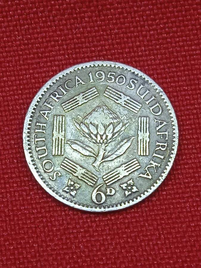 1950 SILVER SIXPENCE