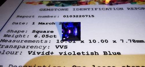 6.05CT TANZANITE * Certified Tanzanite *