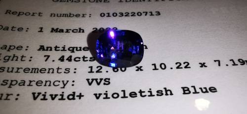 7.44CT TANZANITE * Certified Tanzanite *