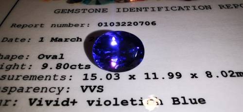 9.80CT TANZANITE * Certified Tanzanite *
