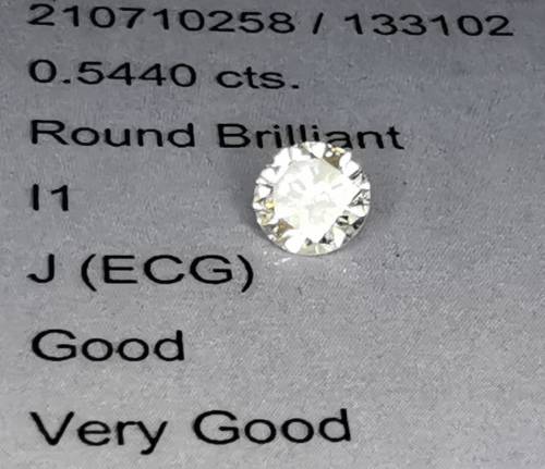 * Diamond *   0.544CT Diamond [ EGL Certified ] Round Brilliant Cut  L  VS2