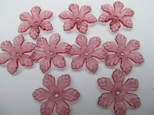 Acrylic Shapes Flower Shape Purple 24mm