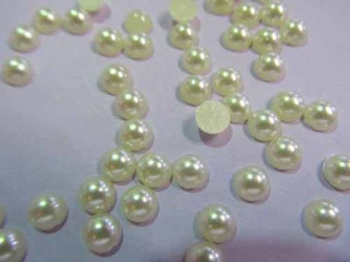 Rhinestones Pearl Halfround Hotfix Beige 8mm
