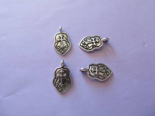 Charms Shield Of Faith Nickel 15mm x 9mm