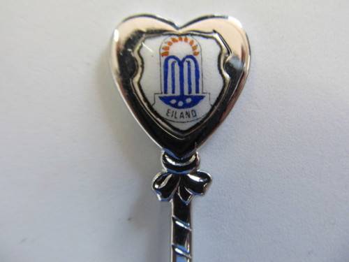 Spoon Tea Collectors Item Souvenir Eiland Silver Colour 90mm
