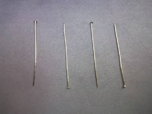 Findings, Headpins and Eyepins, Nickel, 40mm, ±50pc