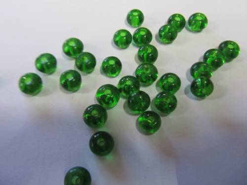 Glass Beads, Plain, Rondelle, Green, 5mm x 8mm, ±25pc