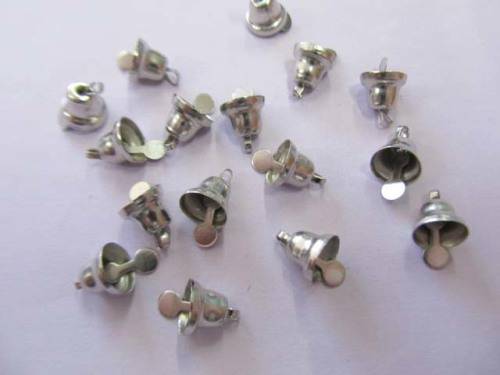 Beading & Jewellery Making, Liberty Bells, Nickel, 6pc, 10mm x 8mm