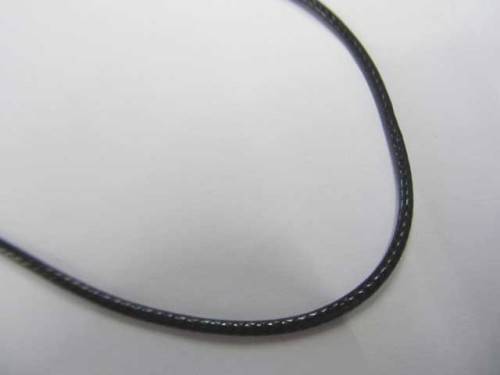 Stringing Material, Strings, Synthetic Leather, Black, Including 50cm Extender Chain, 1pc