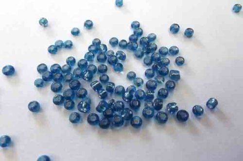 Beading Supplies, Seedbeads, Foil Lined, Blue, 8/0, 12gr