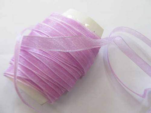 Organza Ribbon, Purple, 7mm Wide, 1pc / 1 meter
