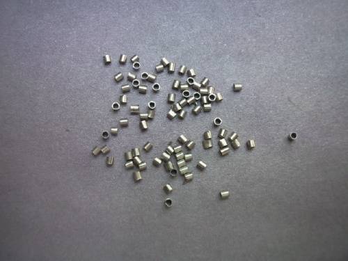 Crimp Bead, Metal, Nickel, Large, ±500pc