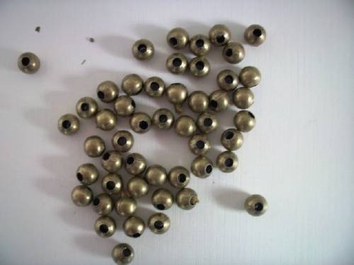 Metal Beads, Round, Bronze Colour, 4mm, ±20pc