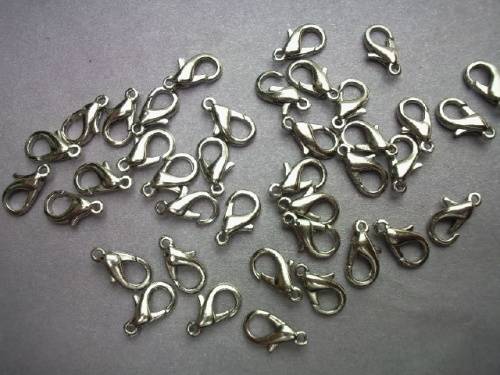 Lobster Clasp, Metal, Nickel Colour, 10mm, 10pc