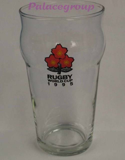 1 Set - 10 x Glasses, Rugby World Cup 1995 Beer Glasses, 400ml, See Photos...