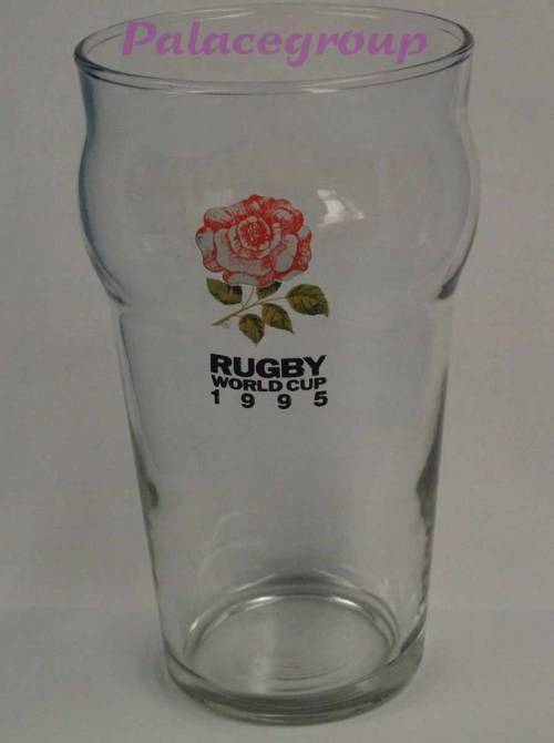 1 Set - 10 x Glasses, Rugby World Cup 1995 Beer Glasses, 400ml, See Photos...