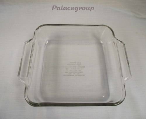 Anchor Ovenware Square Baking Dish - USA, Oven And Microwave Safe, Clear Glass, 200 x 200 x 55mm, 2l