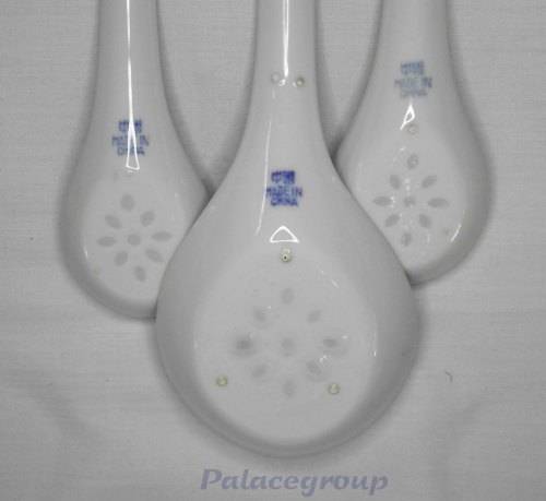 Chinese Rice Grain - Rice Eyes Blue And White Porcelain Spoon Set, See Photo`s