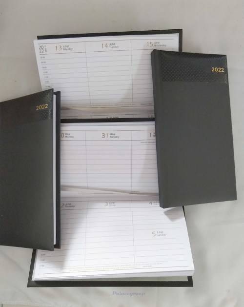 Slim 2022 Personal Diary Notebook, Diamond Black, See Photos For Detail