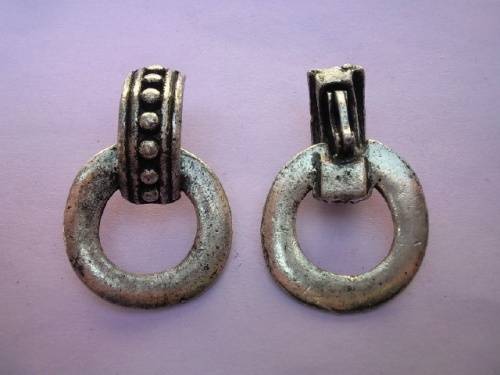 Pendant Bails, Nickel Antiqued, 36mm, 1pc