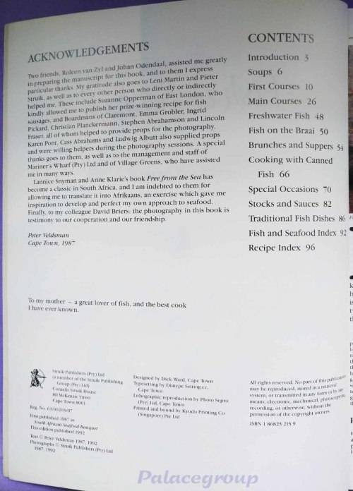 The South African Fish & Seafood Cookbook, Peter Veldsman, 96Pg, Rec137, +A4