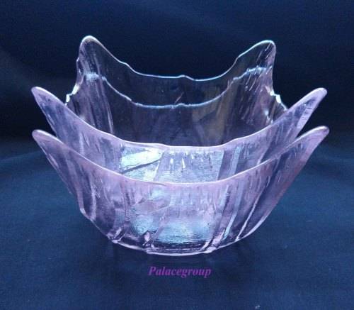 Condiment / Sweet Bowl, Glass, Light Pink, Size - 125 x 125 x 55mm, 1 Set