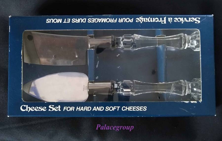 Cheese Set, Stainless Steel Blades+ Acrylic Crystal Handles, Lenght ±21,5cm, See Photo`s