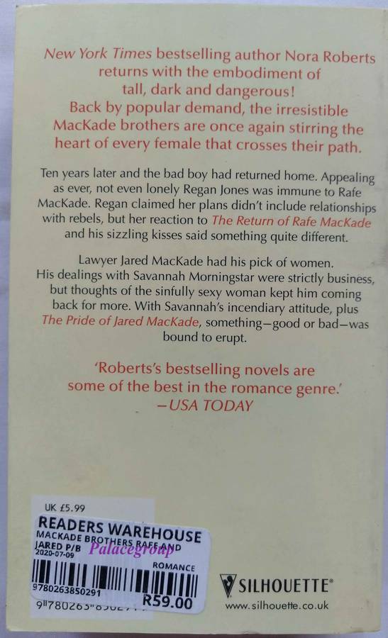 3 x Book Pack By Nora Roberts, New York Best Selling Author, A5, Paperback