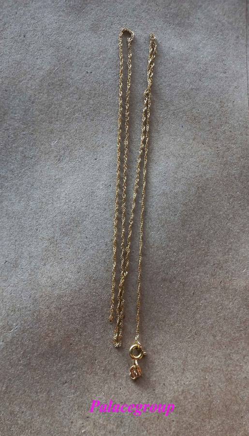 Necklace, 9CT Gold Singapore Type Chain, (Chain Broken At The Clasp) ±48cm