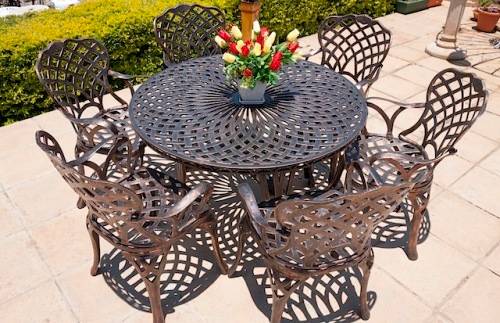 Cast Aluminium 6 Seater King Diamond Patio Set