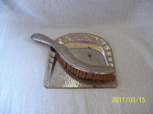 Crumb scoop and brush - very old