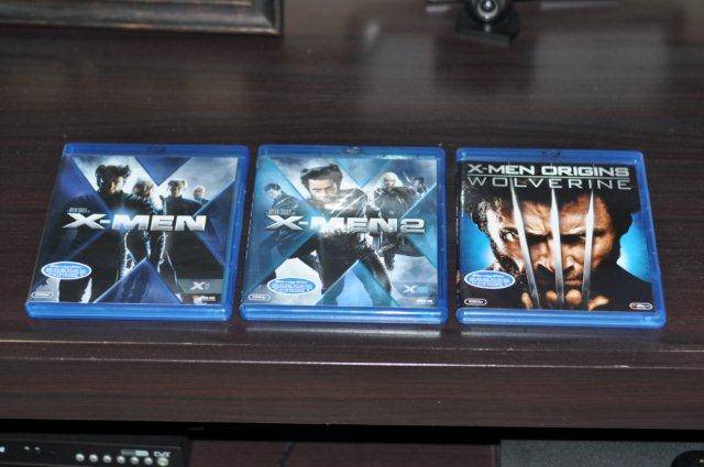 X-Men, X-Men 2 and X-Men Wolverine on Blu Ray